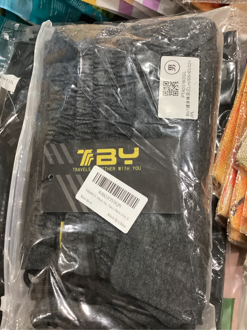 Condition photo showing New/Like New for TBMPOY Men's Tapered Joggers Workout Athletic Running Sweatpants Slim Fit Drawstring Pants with Pockets Small 01 Black