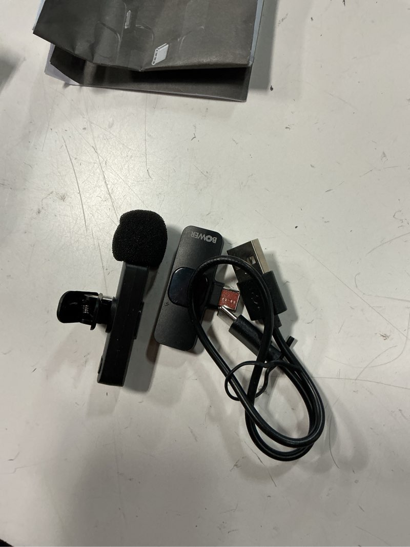 Condition photo showing As Is for bower wireless lavalier microphone: high-quality audio for content creation