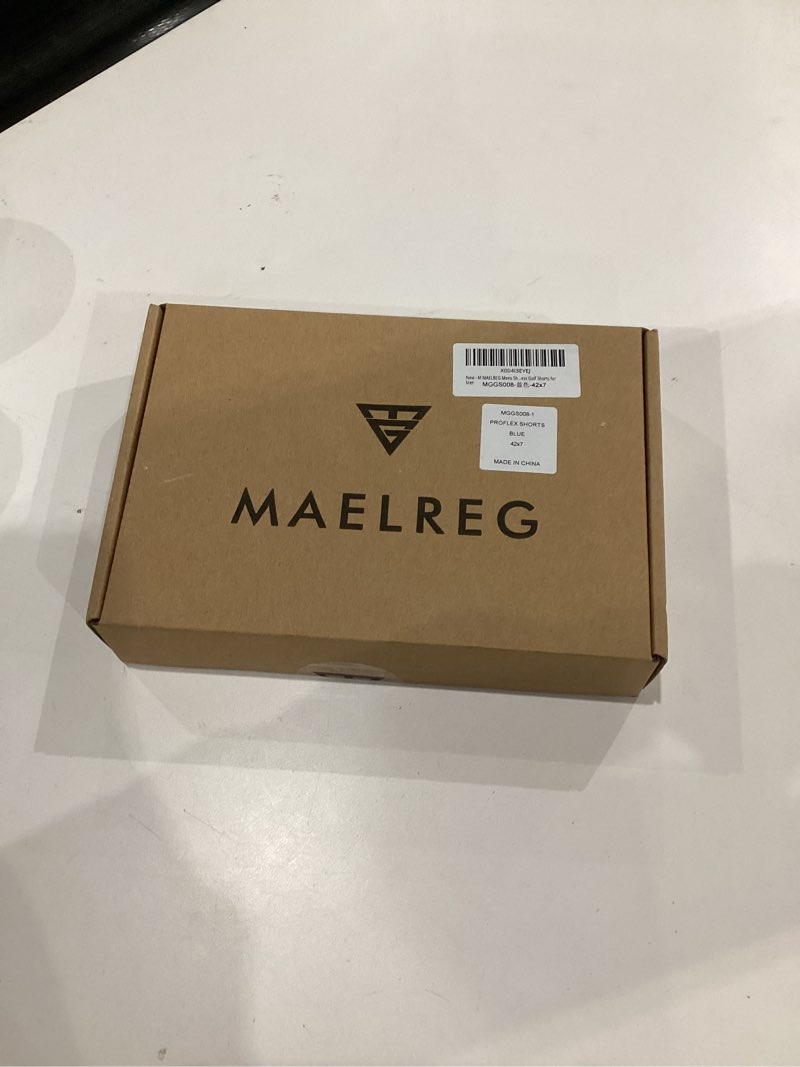 Condition photo showing New/Like New for M MAELREG Mens Golf Shorts 7"/9" Lightweight Quick Dry Water-Resistant Stretch Waistband Flat Front Casual Mens Dress Shorts 7 inch 42W x 7L Blue