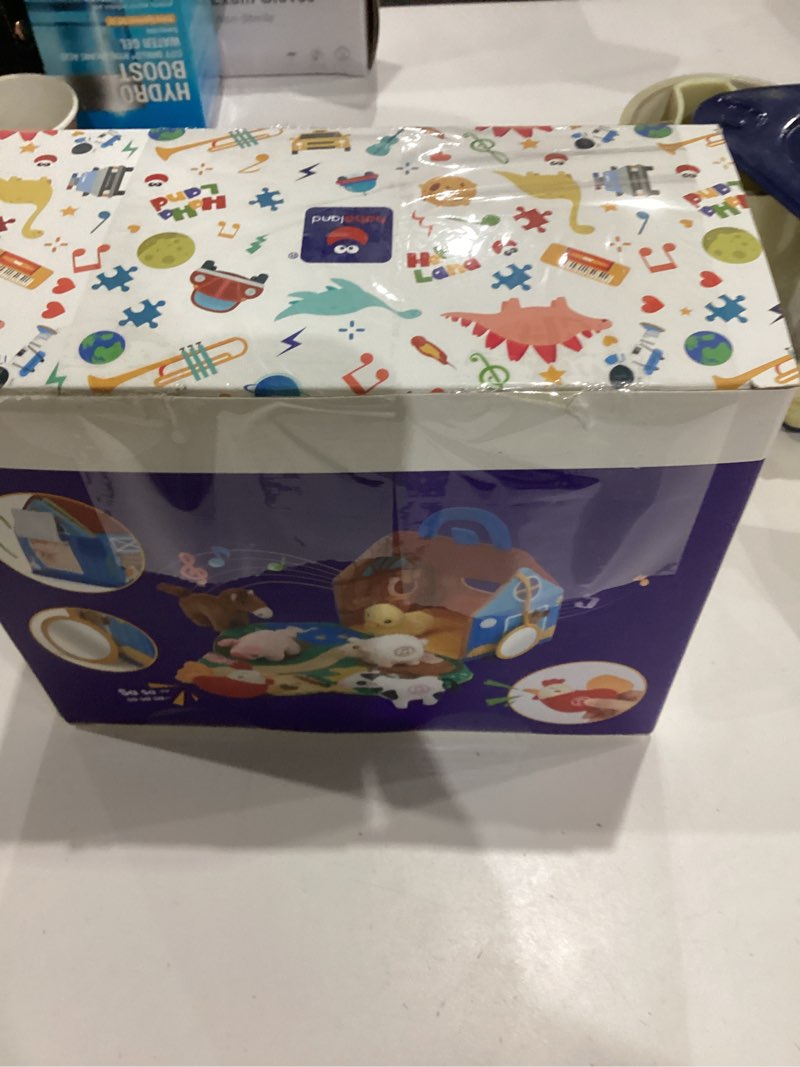 Condition photo showing As Is for hahaland Baby Toys 6-12 Months - Surprise Barn with Stuffed Farm Animals with Real Sounds - Montessori Toys for 6 Month Old Baby 1 Year Old Boy Girl Gifts Toddlers Sensory Toy Easter Basket Stuffers