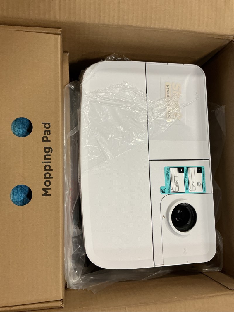 Condition photo showing Good Condition for Shark Robot Vacuum & Mop Combo, PowerDetect NeverTouch Pro, Self-Emptying, Self-Refill with Self-Clean Pad Wash & Dry, 60-Day Debris Capacity, 30-Day Refill Tank, 5 Technologies, White, AV2810ZEWH