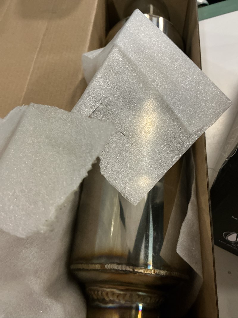 Condition photo showing Good Condition for stainless steel 2.5 inch resonator exhaust, performance 2.5" muffler exhaust (polished) 2.5" od