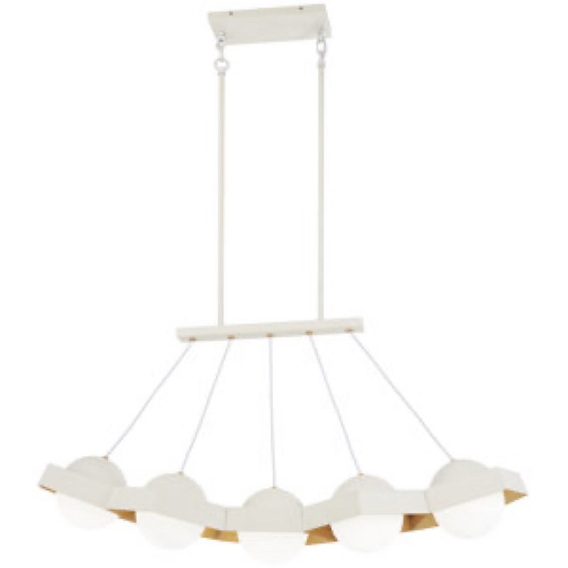 saffian Leaf 5- Light Kitchen Island Pendant