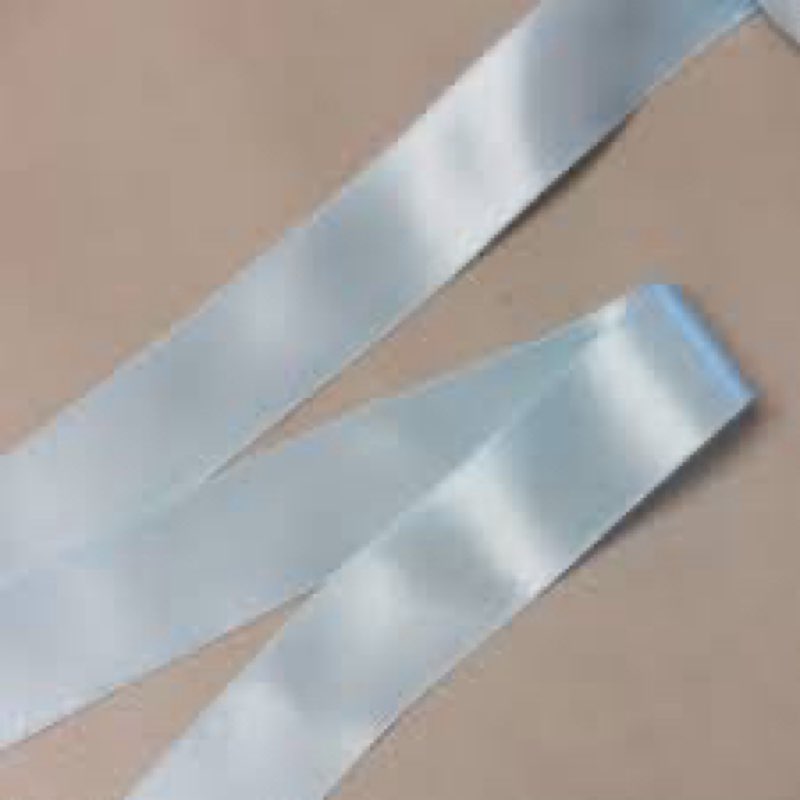Blue silk ribbons
