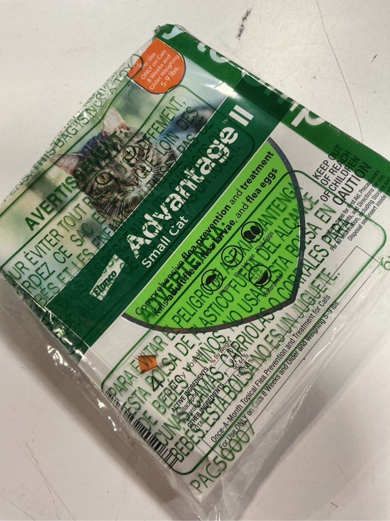 advantage ii small cat vet-recommended flea treatment & prevention | cats 5-9 lbs. | 4-month supply