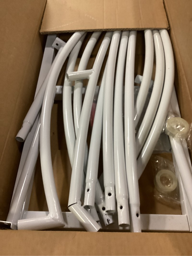 Condition photo showing Good Condition for LANGXUN Large Size Metal Balloon Arch Kit, Wedding Heart Arch Stand, Love Balloon Column Arch Frame for Wedding, Bridal, Valentine's Day, Engagement and Birthday Party Supplies (White)