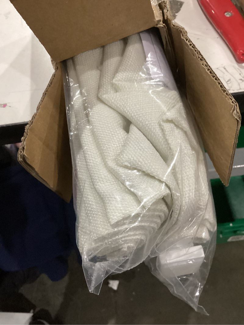 Condition photo showing New/Like New for LazBlinds No Drill Roman Shades for Windows, Cordless Light Filtering Window Shades with UV Protection, Polyester Fabric for Bedroom & Living Room, 34" W x 64" H, Off White Light Filtering - Off White 34"W x 64"H