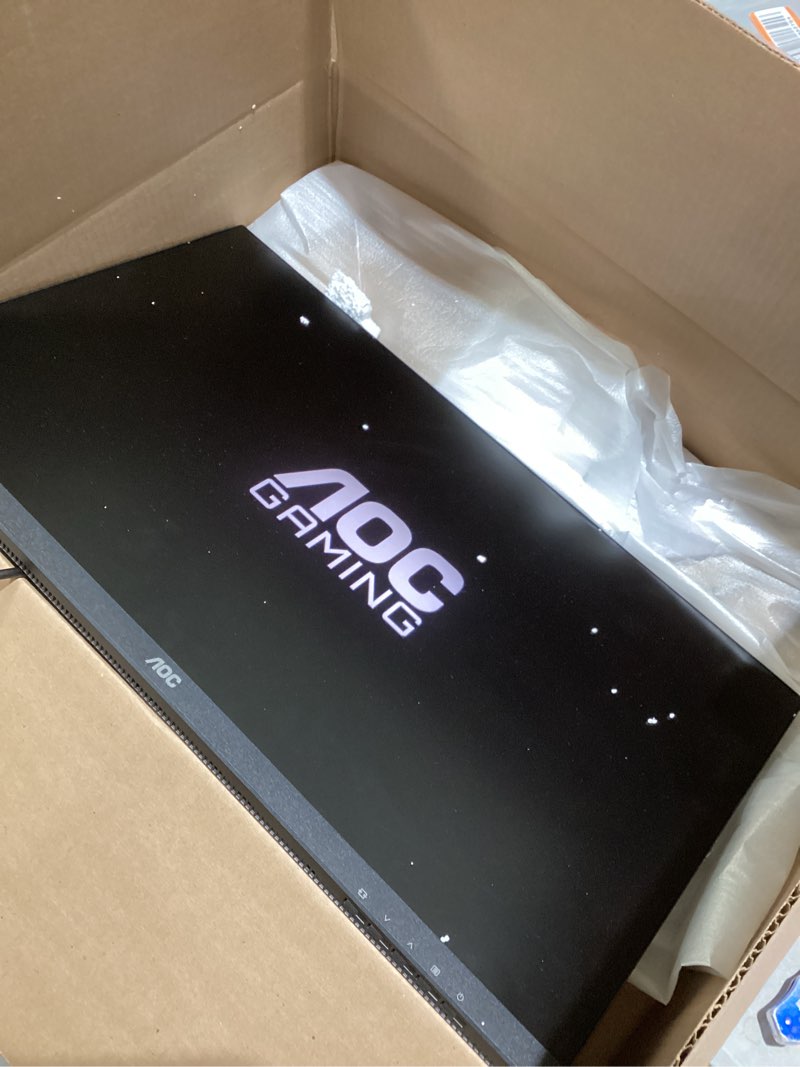 Condition photo showing As Is for (No cords or stand)AOC Gaming Q27G4ZMN 27\" Mini-LED Gaming Monitor, QHD Ultra Wide 1440p, 240Hz, 1ms, DisplayHDR 1000, Adaptive-Sync, 1152 Dimming Zones, Xbox/PS5/Switch Ready, 3-Year Zero-Bright-dot. 27 Inch QHD|240Hz|Mini-LED|Gaming