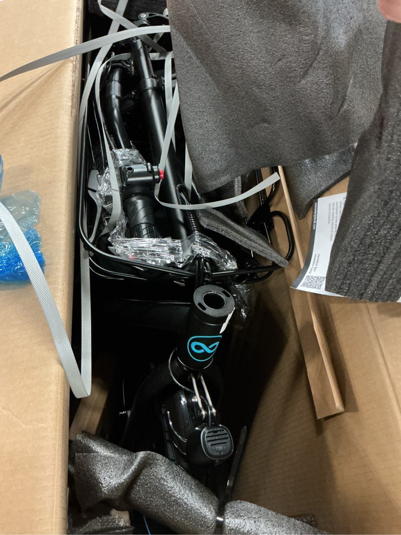 Condition photo showing As Is for Gyroor C1 Plus Electric Scooter for Adults with Seat & Pet Basket - 30 Miles Range 650W Motor 48V 13.5Ah Battery 18.6MPH 14" Pneumatic Tires Foldable Design Dual Shock Absorbers 300lbs Capacity