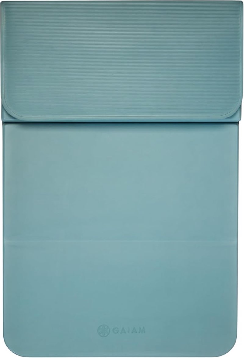 Gaiam Easy-Fold Workout Mat, Extra-Long 72" x 24", 12mm Extra Thick Yoga Mat, Foldable Design for Compact Storage, Durable, Non-Slip Exercise Mat for Floor Work, Pilates, Home Gym Workout