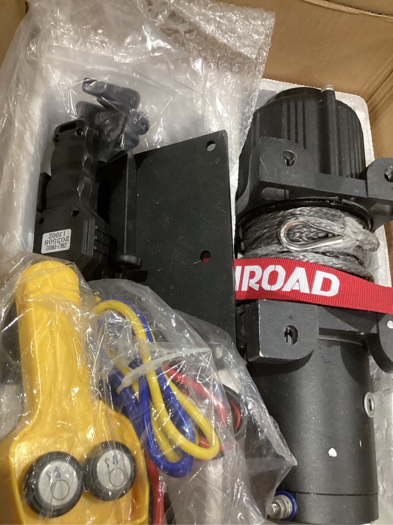 Condition photo showing Good Condition for OPENROAD 4500 lb ATV/UTV Winch,12V Towing Off-Road Electric UTV Winch with 1/4"×50' Synthetic Rope,Wireless Remote and Rubber Stopper (4500lb with Synthetic Rope)