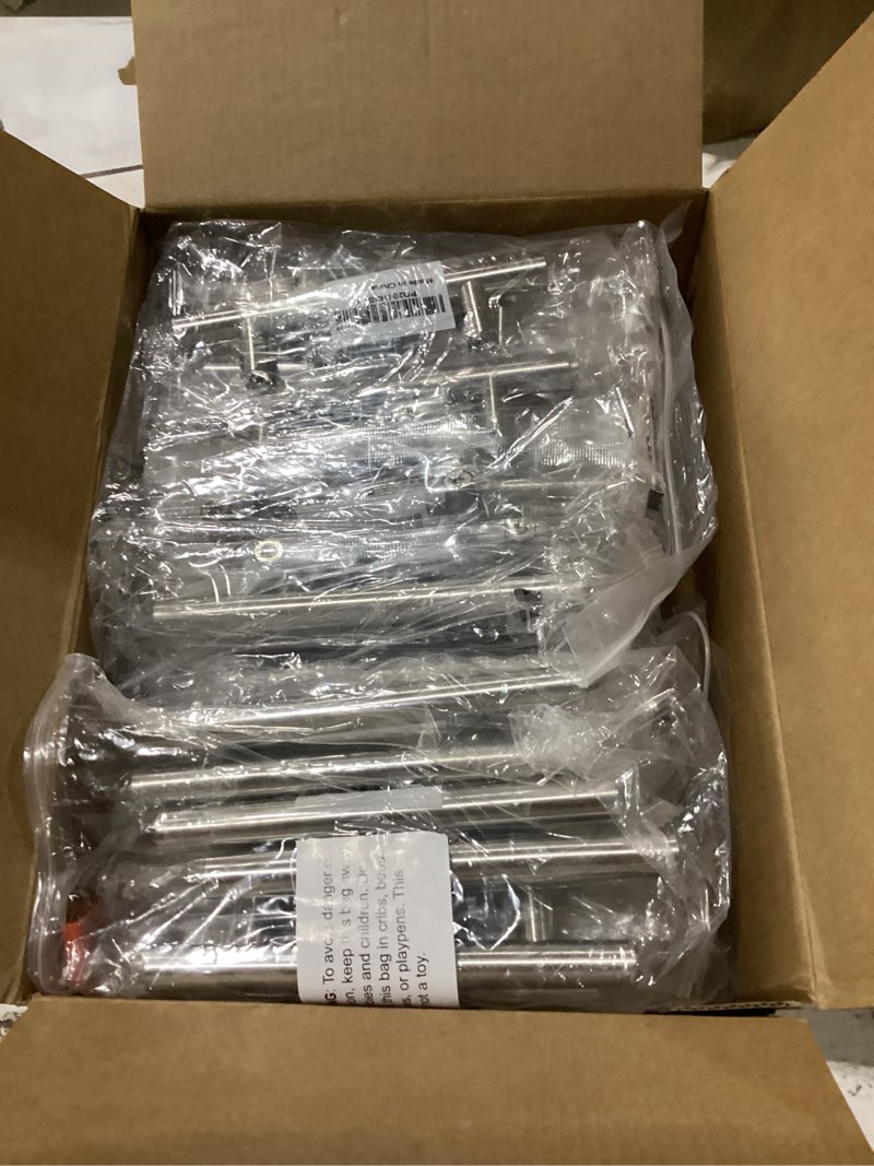 Condition photo showing New/Like New for probrico (50 pack 3" hole center euro t bar kitchen cabinet pulls stainless steel satin nickel furniture dresser drawer handles, 5 inch total length hole center 3" brushed nickel 50