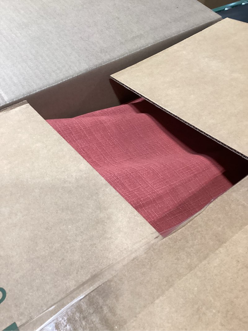 Condition photo showing Good Condition for pillow perfect monti chino solid indoor/outdoor patio chaise lounge cushion plush fiber fill, weather and fade resistant, 80" x 23", red 80" x 23" red splash flame