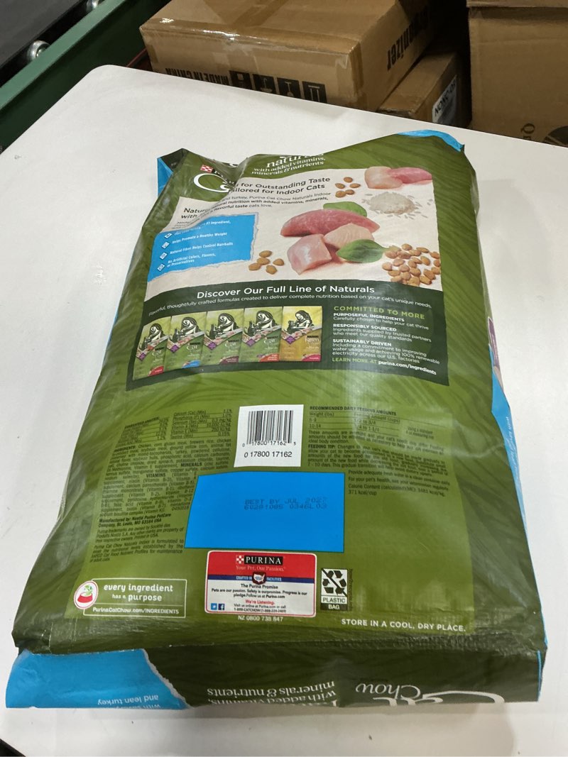 Condition photo showing New/Like New for ( BB/JUL/2027) Purina Cat Chow Hairball, Healthy Weight, Indoor, Natural Dry Cat Food, Naturals Indoor - 13 lb. Bag Dry Food 13 Pound (Pack of 1)