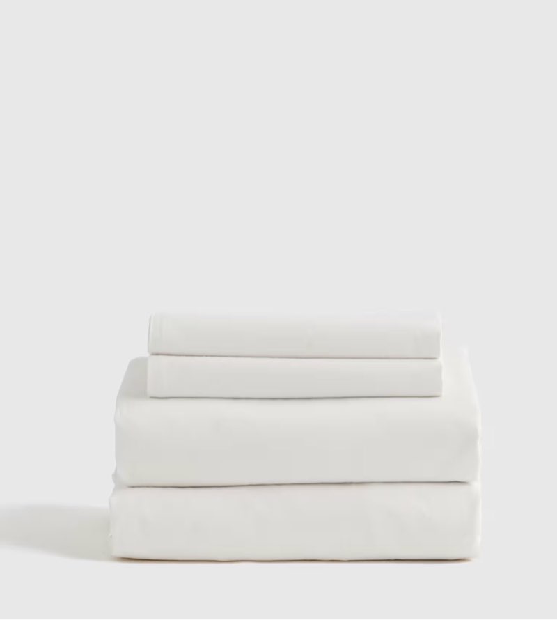 quince organic brushed cotton sheet set queen 