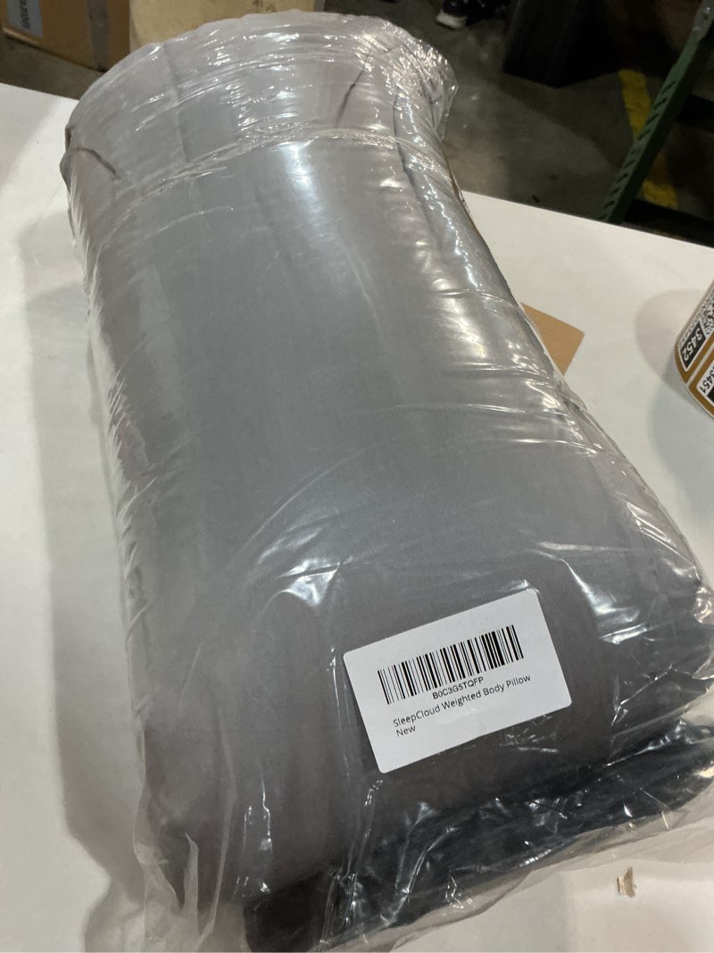 Condition photo showing New/Like New for weighted body pillow 6.5lbs - weighted pillow for deeper sleep (41" x 10") - cooling body pillows for adults, full body pillow for sleeping, side sleeper body pillow with cover cooling grey original 41" x 10" (6.5lbs)