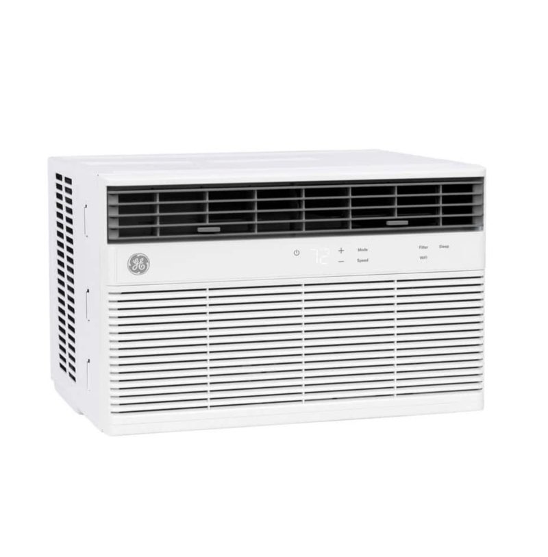 8,000 btu smart window air conditioner for 350 sq. ft. in white with wi-fi and remote