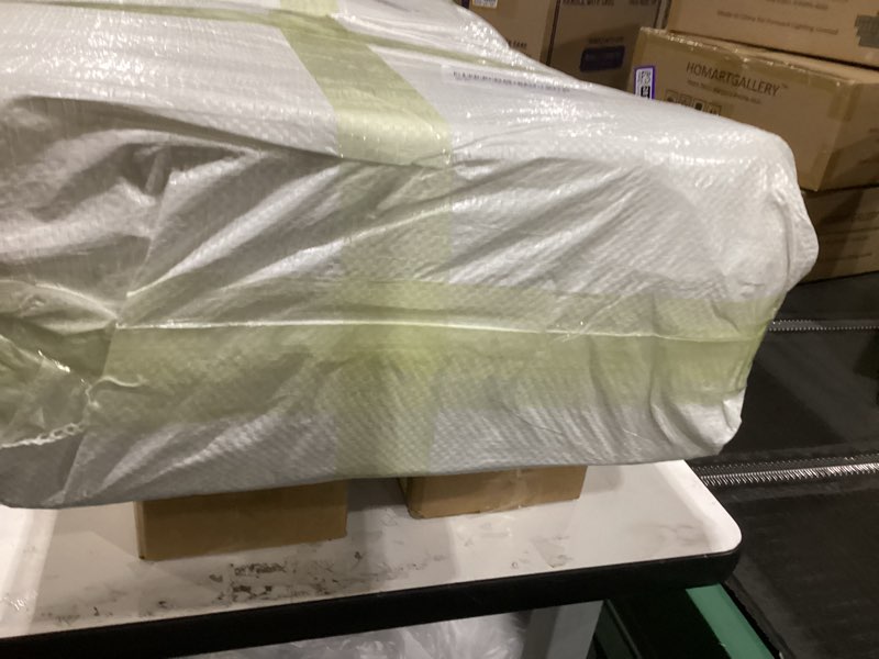 Condition photo showing Good Condition for Luxury Faux Fur Headboard Pillow Queen Size - Large Triangular Wedge Cushion for Bed & Sofa, Fluffy Reading Backrest Bolster with Detachable Neck Roll, Washable Cover & Side Pocket, Ivory White Beige 1 Queen:59x8x20 Inches