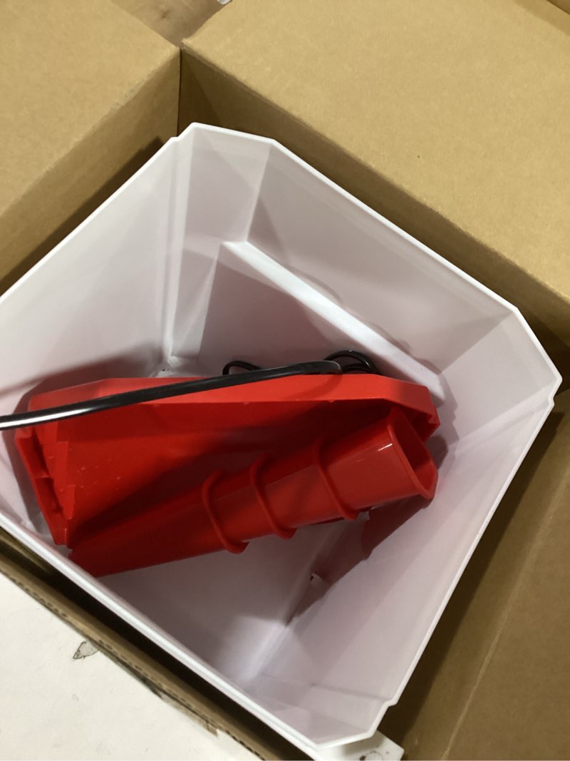 Condition photo showing As Is for 3 Gallon Heated Chicken Waterer for Winter Automatic Chicken Water Heater,Adsjustable Height Anti-Freezing Poultry Watering System with Thermostatic Control,Red,12.6 in x 8.3 inch x 8.3 in red 12.6 in x 8.3 inch x 8.3 in