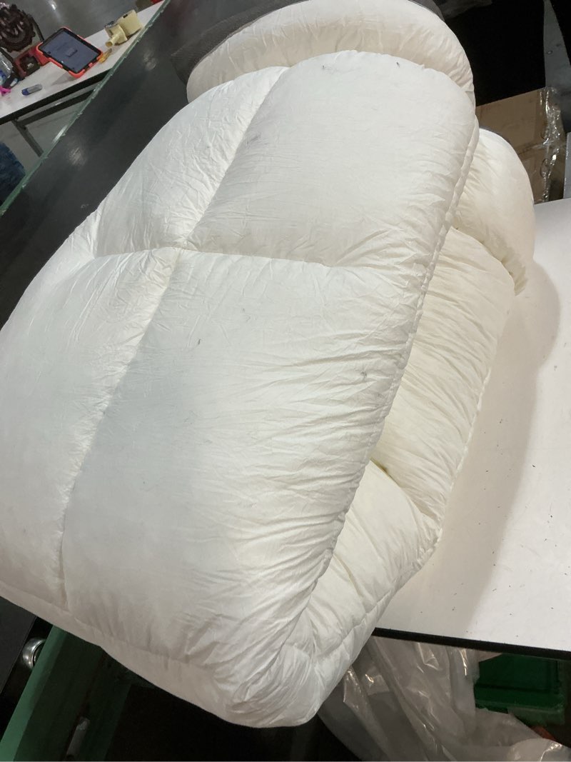 Condition photo showing As Is for queen mattress topper, 4.5 inch memory foam mattress topper for back pain & pressure relief - 2.5" cooling memory foam soft and supportive + 2" pillow top mattress pad cover, with 8-21" deep pocket