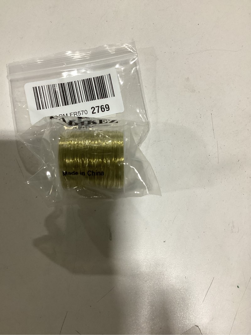 Condition photo showing As Is for [328 feet] 28 gauge craft wire jewelry wire 100m/0.3mm gold plated thin brass soft metal wire bulk for jewelry making 0.3mm gold 1