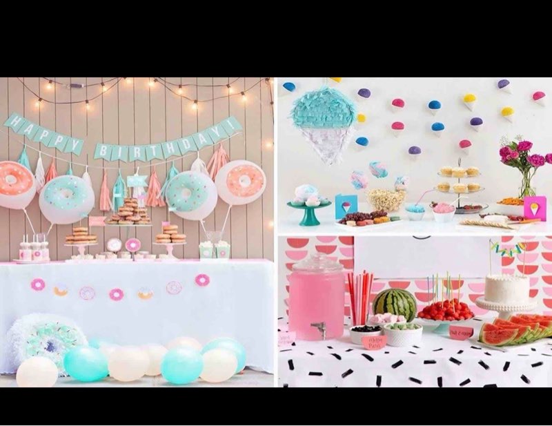 assorted celebration/decoration supplies (may include a variety of styles, colors, and themes)