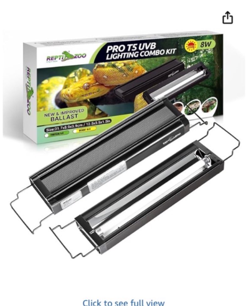 REPTI ZOO UVB Reptile Light, New Version T5 HO UVB Lighting Combo Kit, Reptile Terrarium Hood with 1