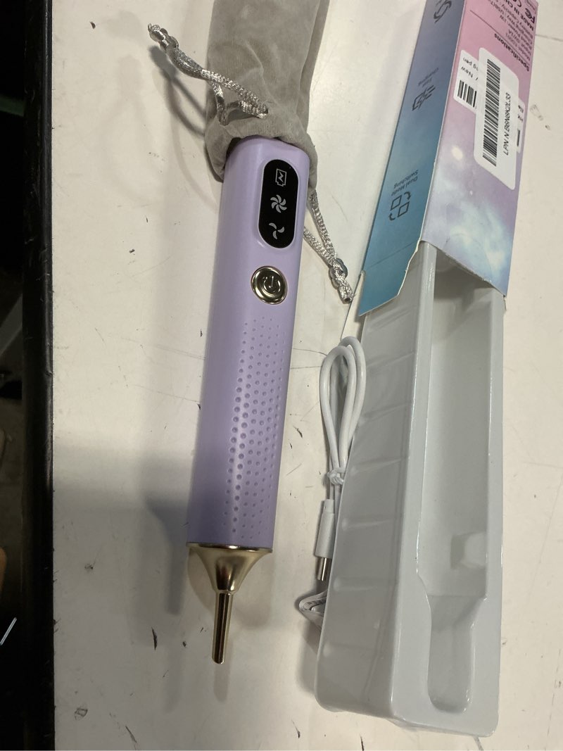 Condition photo showing As Is for electric diamond painting pen, rechargeable diamond art pens cordless & quiet, adjustable suction mode, vacuum technology, no wax needed, diamond art kits accessories for adults & kids- purple