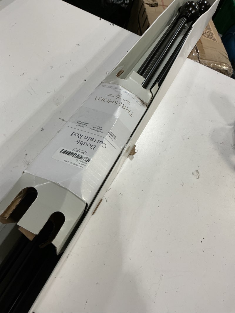 Condition photo showing Good Condition for 66"-120" ball double curtain rod oil rubbed bronze - threshold™