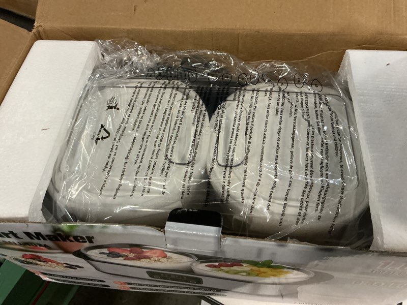 Condition photo showing New/Like New for Yogurt Maker with Two Containers, Yogurt Maker Machine with Adjustable Temperature & Time Control, Automatic Shut-Off & Constant Temper for Homemade Probiotic Yogurt, Promoting Gut Health