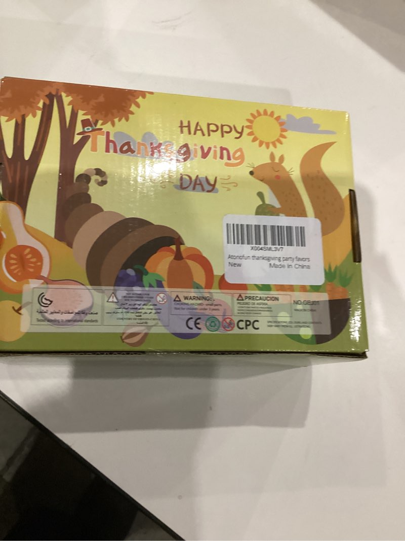 Condition photo showing New/Like New for Atonofun 158 Pcs Thanksgiving Party Favors, Thanksgiving Stationery Set with Mini Notebook Stampers Pencils Erasers Tattoo Stickers Stamper for Kids Goodie Bag Fillers Classroom Rewards Prizes