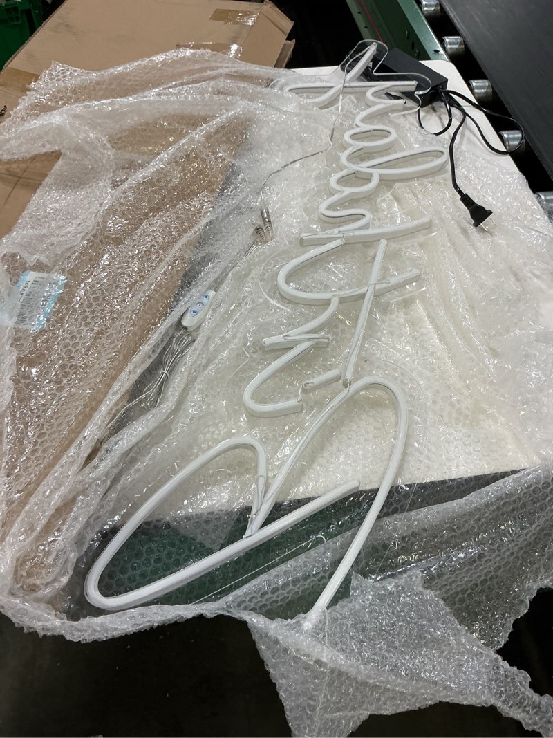 Condition photo showing Good Condition for divatla 66"/39" extra large happy birthday neon sign for birthday party decor, light up happy birthday led signs for backdrop, neon birthday sign for any ages bday celebration, warm white happy birthday sign super large happy birthday neon sign