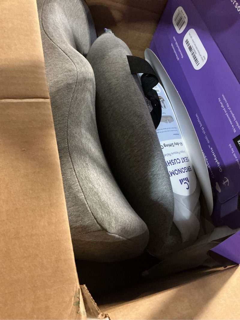 Condition photo showing Good Condition for c cushion lab patented pressure relief seat cushion for long sitting hours on office/home chair, car, wheelchair - extra-dense memory foam for hip, tailbone, coccyx, sciatica - light grey gray