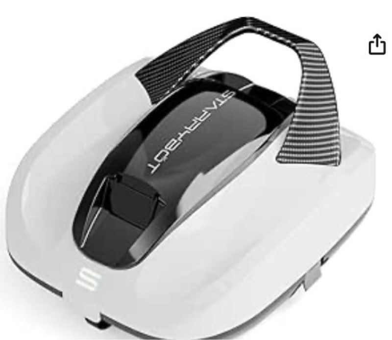 Cordless Robotic Pool Cleaner, Portable Swimming Robotic Pool Vacuum Self-Parking Technology,150Mins Runtime,Pool up to 900 Sq.Ft, Ideal for Above-Ground Pools