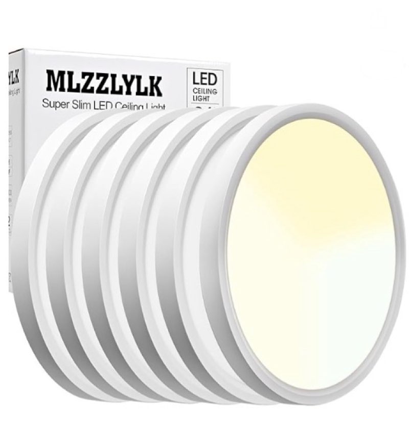 6PK 15.8 inch LED Flush Mount Ceiling Light Fixture,36W Super Slim LED Ceiling Light 3600LM,3000K/40