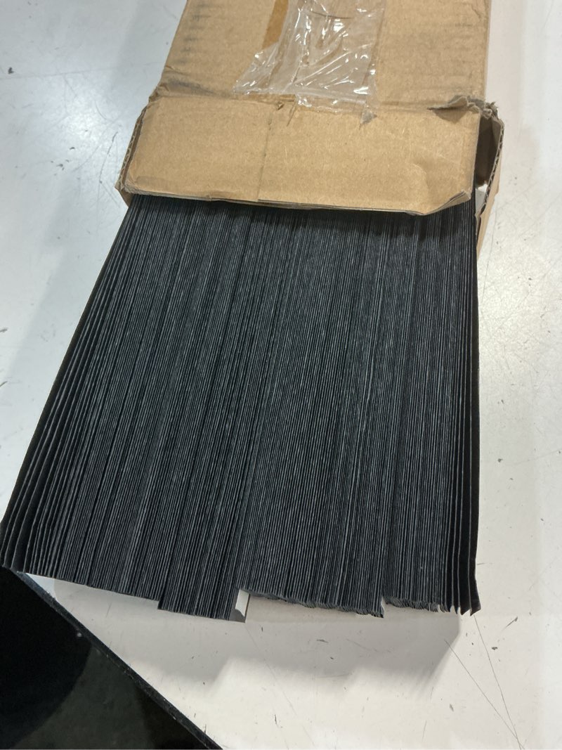 Condition photo showing Good Condition for redi shade no tools original blackout pleated paper shade black, 36" w x 72" l, 6 pack 36"w x 72"h
