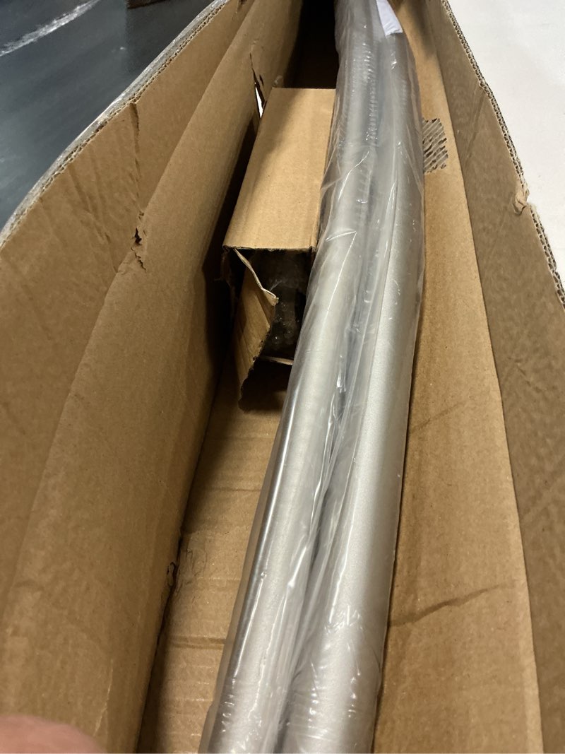 Condition photo showing Good Condition for Curved Shower Curtain Rod, Adjustable 40-72 Inches Shower Rod, Rustproof Expandable Heavy Duty Round Shower Curtain Rod for Bathroom, Bathtub, Need to Drill, Nickel 40-72 inches Brush Nickel