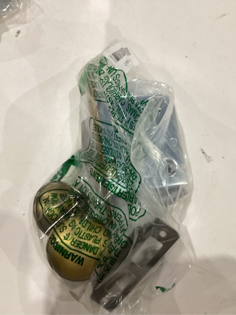 Condition photo showing As Is for Mortise Lock Set for Interior Door, Vintage Antique Brass Door Knobs with Lock and Skeleton Key, Replacing Old Style Doors Mortise Lock 1 Pack Antique Brass