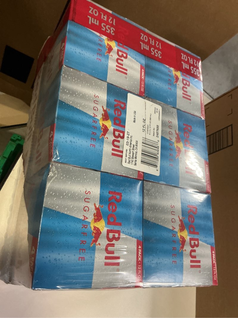 Condition photo showing Good Condition for Red Bull Energy Drink, Sugar Free, 12 Fl Oz, Pack of 24 12 Fl Oz, 24pk, (4x6) (Best before 03/19/27)