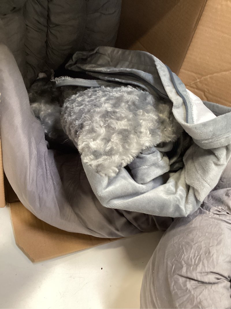 Condition photo showing As Is for Dog Bed Large Sized Dogs, XL Orthopedic Dog Bed for Large Dogs 42"x30"x7.5", Waterproof Pet Bed with Washable Removable Cover, L-Shaped Pet Couch with Portable Handle, Grey 42.0"L x 30.0"W x 7.5"Th Grey