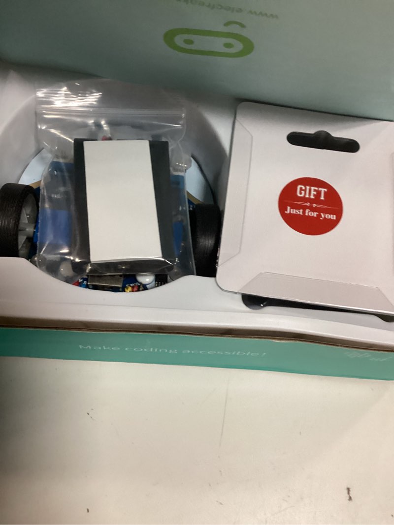 Condition photo showing New/Like New for elecfreaks microbit mini cutebot kit compatible with bbc micro:bit v2 and v1, diy programmable robot car kit, stem educational project, graphical makecode coding car(without micro:bit and aaa battery) cutebot microbit car