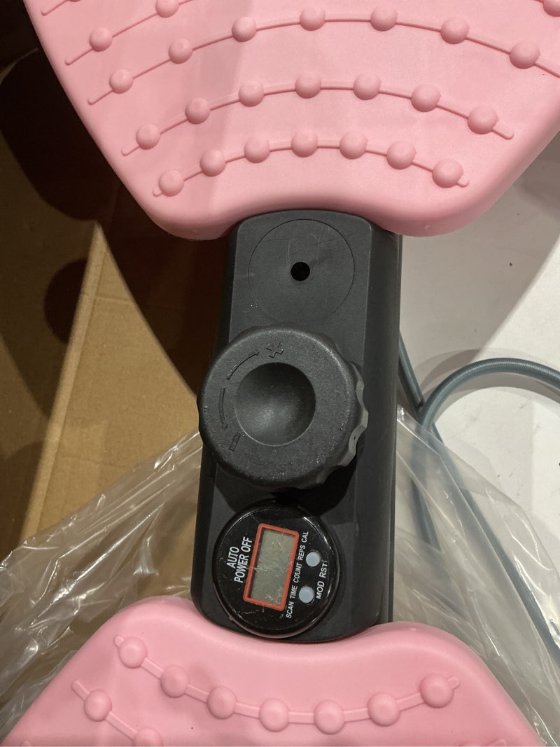 Condition photo showing As Is for (440 lbs weight capacity) waist twister, waist twister machine exercise fitness tool, twist machine for slim waist and core, with smart led digital display, 20db ultra-quiet for women men pink