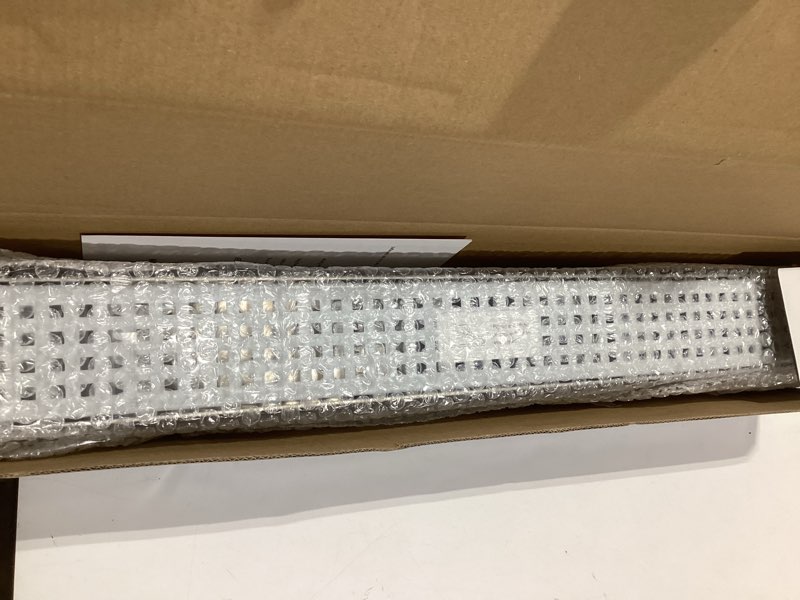 Condition photo showing New/Like New for SaniteModar 24 inch Linear Shower Drain with Removable Square Hole Panel by Using Brushed 304 Stainless Steel Process, Linear Drain Equipped with Adjustable Feet and Hair Strainer Stainless Steel 24 inch