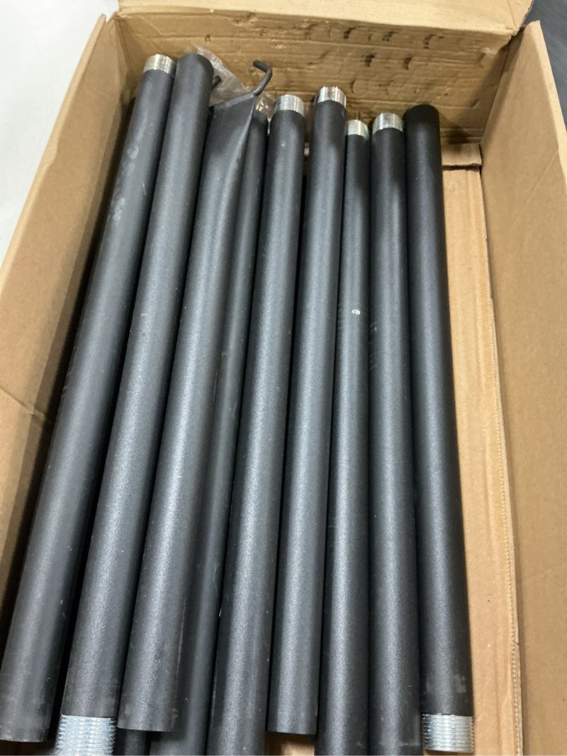 Condition photo showing As Is for ailbton 10ft string light poles 4 pack,light poles for outside lights,outdoor with fence brackets hanging lights,metal stand deck patio backyard 10ft 4 pack