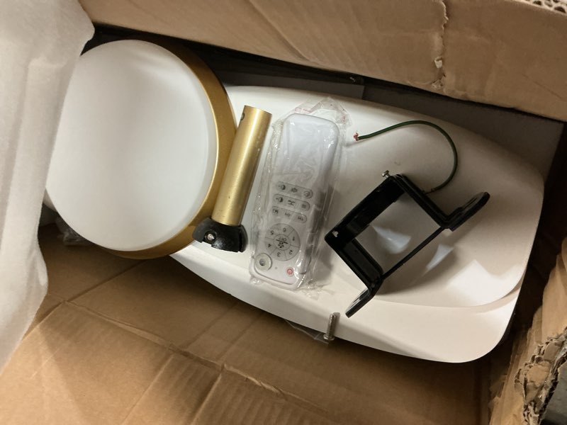Condition photo showing Good Condition for kbzz 42 inch white gold ceiling fans with lights and remote, 3 blade wood ceiling fan with light, dimmable, memory function, reversible dc motor, modern indoor outdoor ceiling fans for patios bedroom