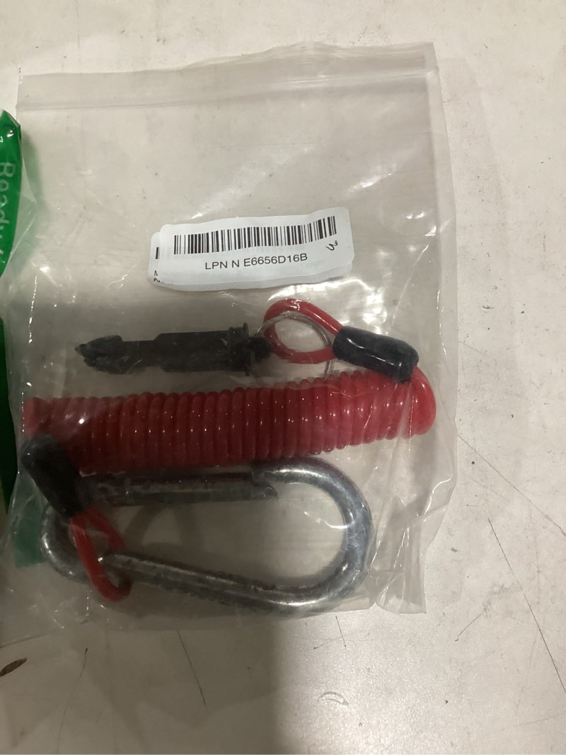 Condition photo showing As Is for 4' breakaway trailer cable trailer brake cable rv stainless steel spring towing coiled wire safety straps ground clip,for breakaway switch (2pcs) 2pcs 4'