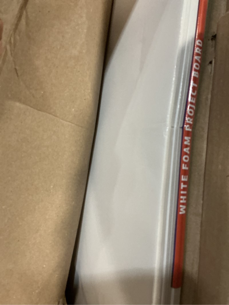 Condition photo showing As Is for flipside products 36” x 48” foam project boards for presentations, science fair, school projects, event displays and trifold picture board - white 3/16'' thick- 3 pack 3 pack white