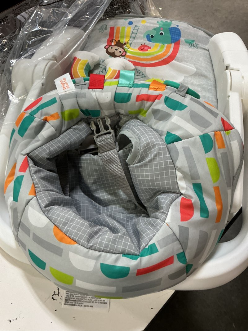 Condition photo showing Good Condition for bright starts learn-to-sit baby floor seat, 2-positions grow with infant, portable baby chair, includes sensory toys, unisex, 4-12 months, playful paradise multicolored