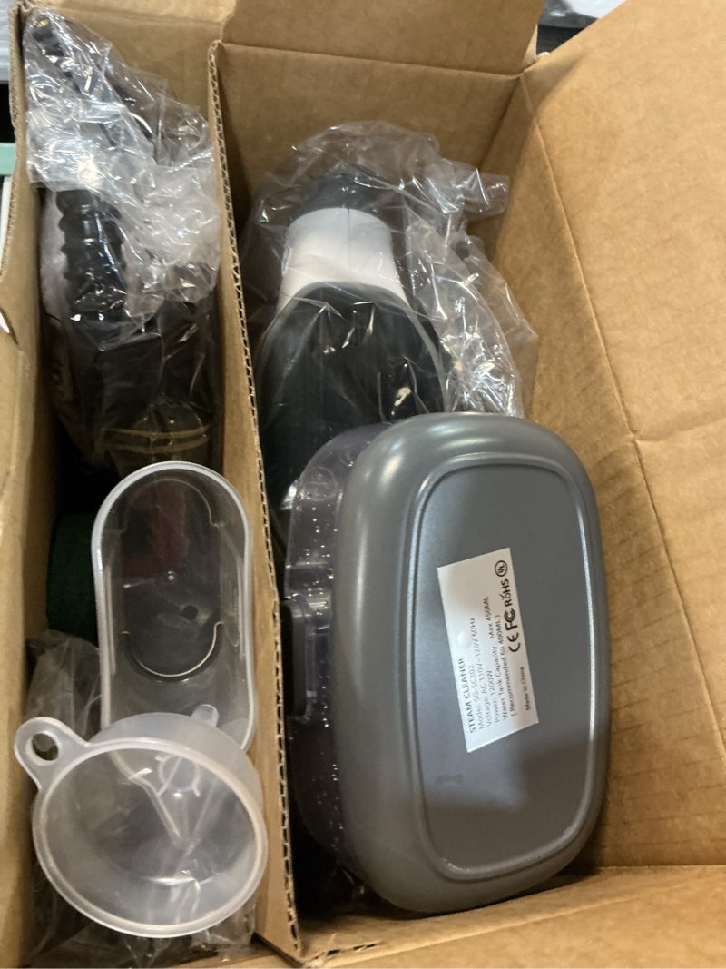 Condition photo showing Good Condition for handheld steam cleaner, 3s fast heat, 450ml removable water tank | pressurized steam cleaner, portable steamer for cleaning kitchen, bathroom, car, tile, oven, furniture, grout, multi-surface white