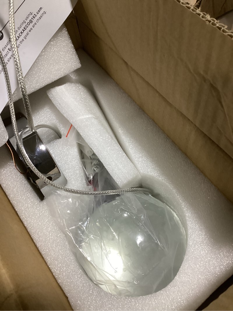 Condition photo showing Good Condition for led pendant light kitchen island jellyfish crystal pendant lights dimmable chrome modern hanging light for bedroom bathroom living room 6000k cool white, 1 pack jellyfish chrome 1 pack